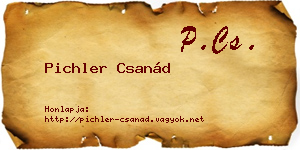Pichler Csanád névjegykártya